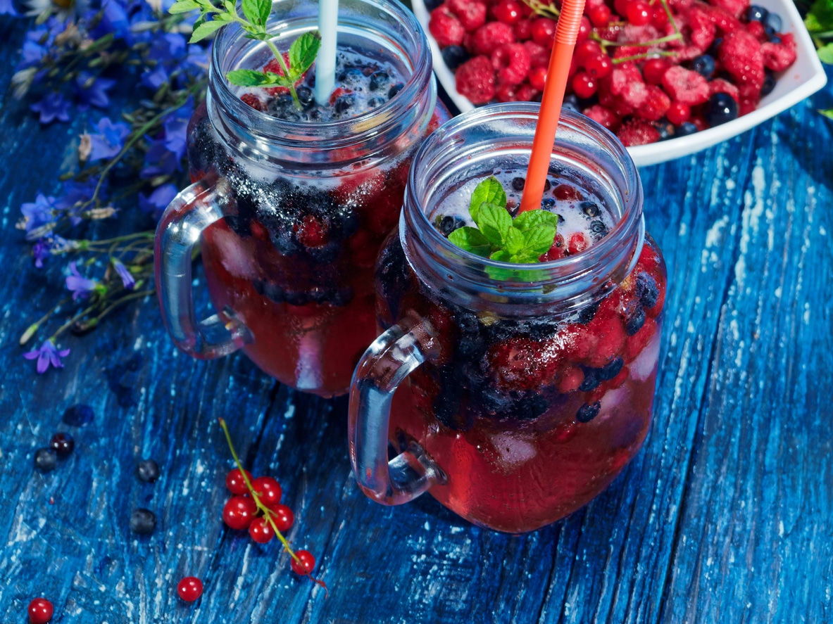 Le Fruit water : Framboises, Menthe & Mûres